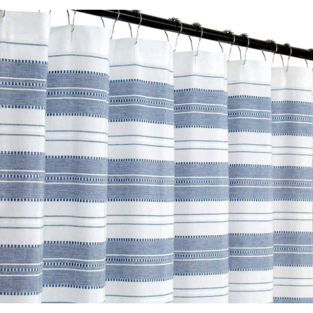 Blue & White Stripe Fabric Sofia Stripes Curtain Striped Material 140cm wide